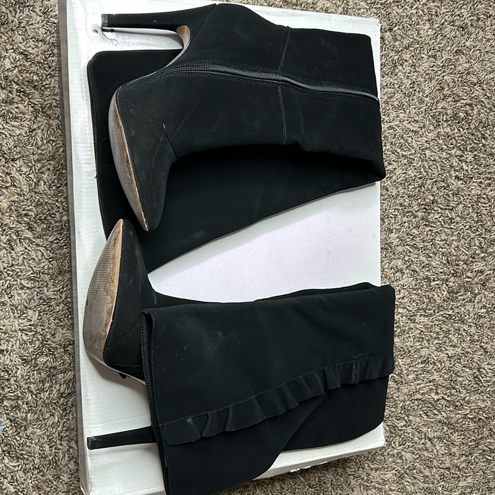 Black Swede knee boots